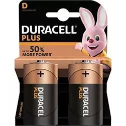 Batterie Duracell Plus D torcia - 1.5 V
